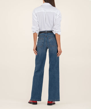 Jean High Rise Wide Leg Patch Pockets Adventure Kut