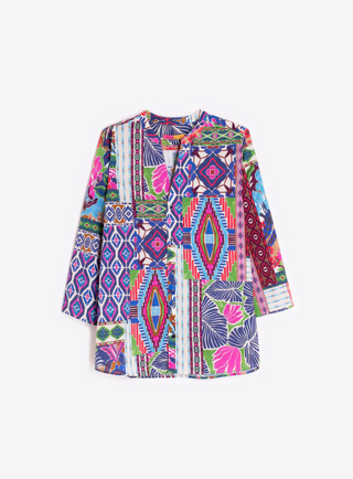 Multicolor Geometric Print Shirt