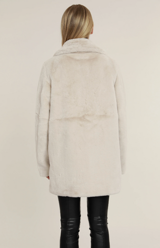 Creme Faux Fur Coat Dolce Cabo