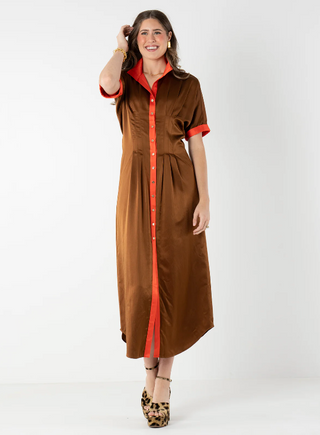 Georgia Dress Mocha Emily McCarthy