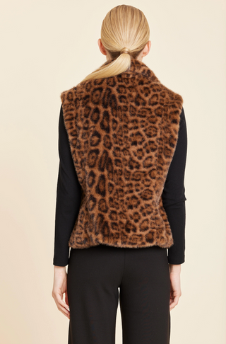 Leopard Faux Fur Vest Dolce Cabo