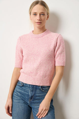 Short Sleeve Marled Pullover Rosebud Marl Lilla P