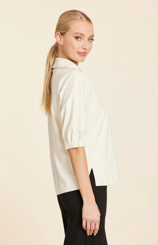 Beige Faux Suede Top Dolce Cabo