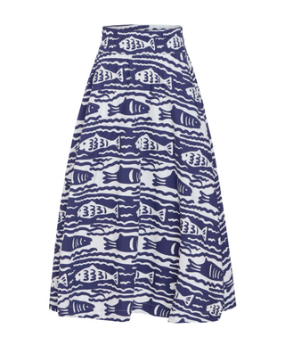 Pavillion Skirt Fish Print Livro