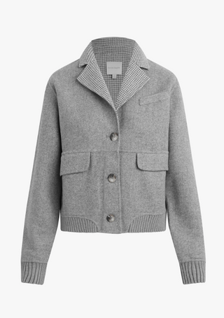 The City Bomber Grey Houndstooth Favorite Daughter