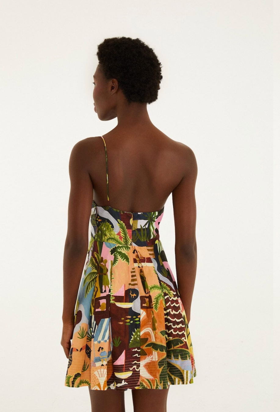 Tropical Painting Multicolor Mini Dress Farm Rio – Monkee's of High Point