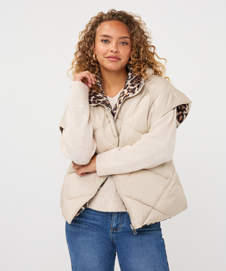 Sand Reversible puffer Esqualo
