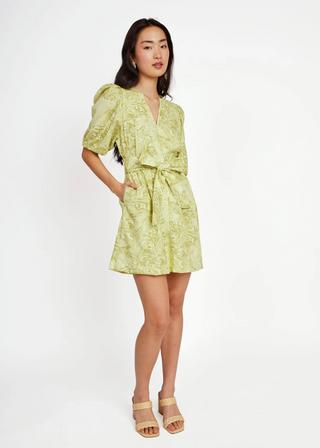 Florence Dress Green Palm Abbey Glass