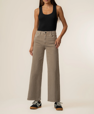 Meg Wide Leg Side Panel Milk Tea Kut