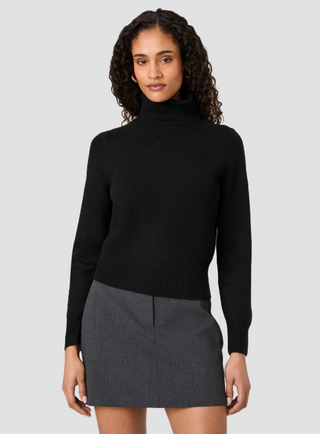 Babysoft Longsleeve Black Turtleneck Pullover French Connection