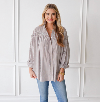 Miriam Top Camel Stripe