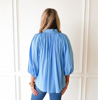 Camille Top Powder Blue and Blue