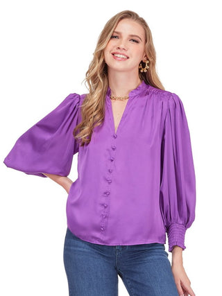 Front Split Buttons Top Amethyst Joy Joy