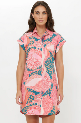 Shirt Dress Mini Nautilus Navy Oliphant