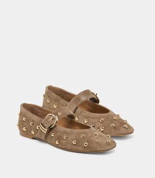 Mikel Stud Flat Olive Suede Dolce Vita