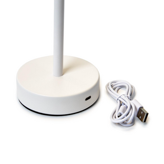 White LED Cordless Scalloped Lamp