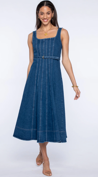 Alice Dress Washed Denim Elizabeth James