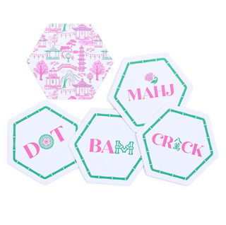 Let's Mahj 24 Set Paper Coasters