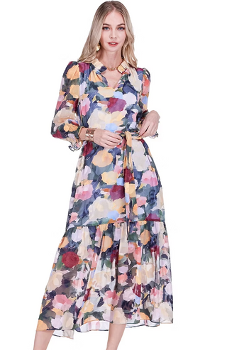 Split Neck Maxi Impressions Joy Joy