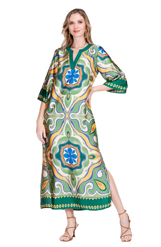 Trimmed Maxi Moroccan Tile Jade