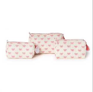 Small Coquette Bow Cosmetic Pouch