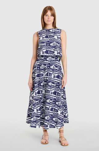 Pavillion Skirt Fish Print Livro