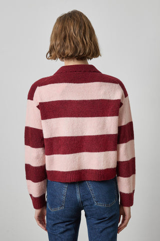 Striped Polo Sweater Port Stripe Lilla P