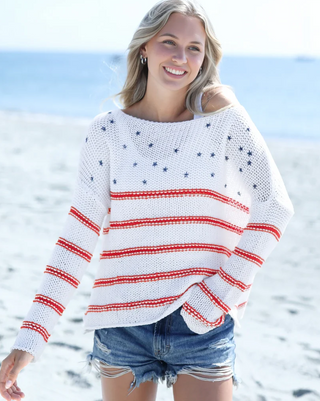 American Dream Crew Cotton Red/White/Indigo Wooden Ships