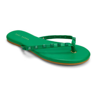 Green Rivington Stud Flip Flops