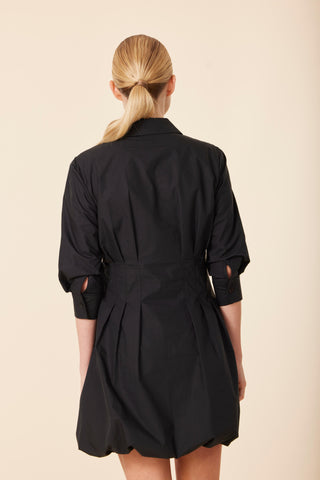 Black Poplin Bubble Dress Dolce Cabo