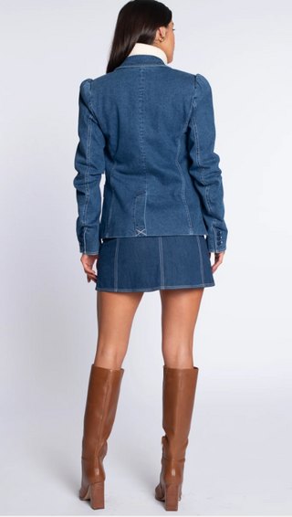 Elizabeth Blazer Washed Denim Elizabeth James