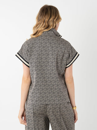 Poppy Pullover Black Tonal Monogram Emily McCarthy
