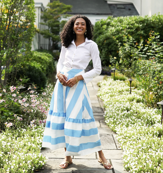 Trask Skirt Sky Top Stripe CK Bradley