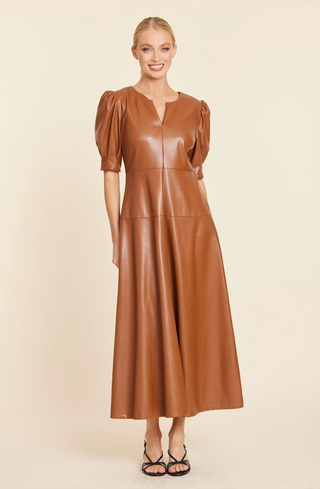 Saddle Vegan Leather Maxi Dress Dolce Cabo