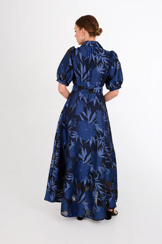 Charlotte Gown Blue Black Abbey Glass