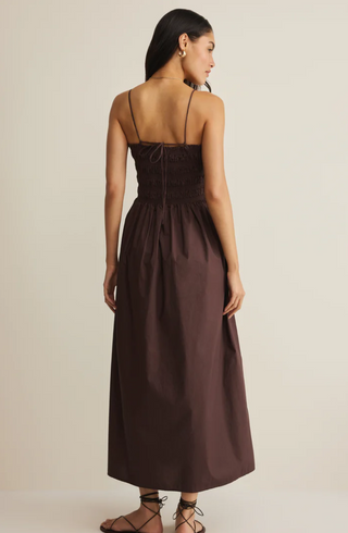 Cornelia Poplin Maxi Dress Chocolate Cherry
