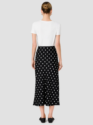 Ennis Satin Polka Dot Midi Skirt French Connection
