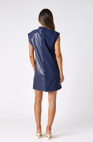 Beatrix Dress Oxford Navy Crosby