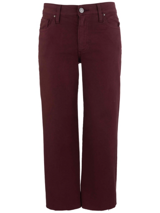 Charlotte Wide Leg Raw Hem Claret Kut
