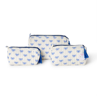 Large Coquette Bow Cosmetic Pouch