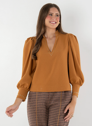 Hampton Top Brown Sugar Suede Emily McCarthy