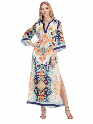 Trimmed Maxi 54" Azure Medallion Jade