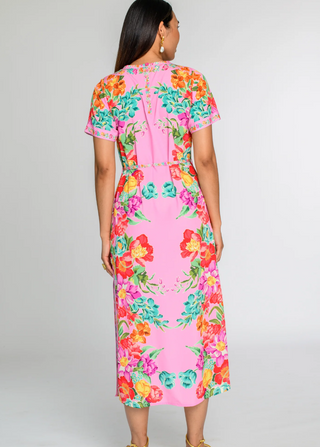 Tess Midi Dress Tulip Tapestry Cotton Candy Elizabeth James