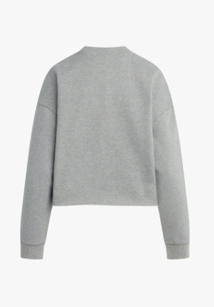 Cropped Collegiate Sweatshirt Heather Grey/ Burgundy Favorite Daughter