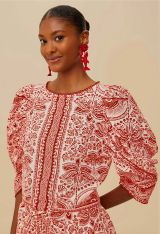 River Ride Red Blouse Farm Rio
