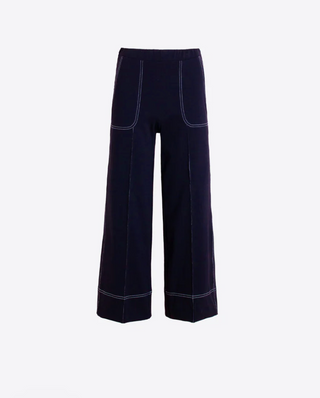 Wide Leg Navy Trousers Vilagallo