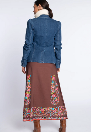 Anita Skirt Brown Scroll Elizabeth James